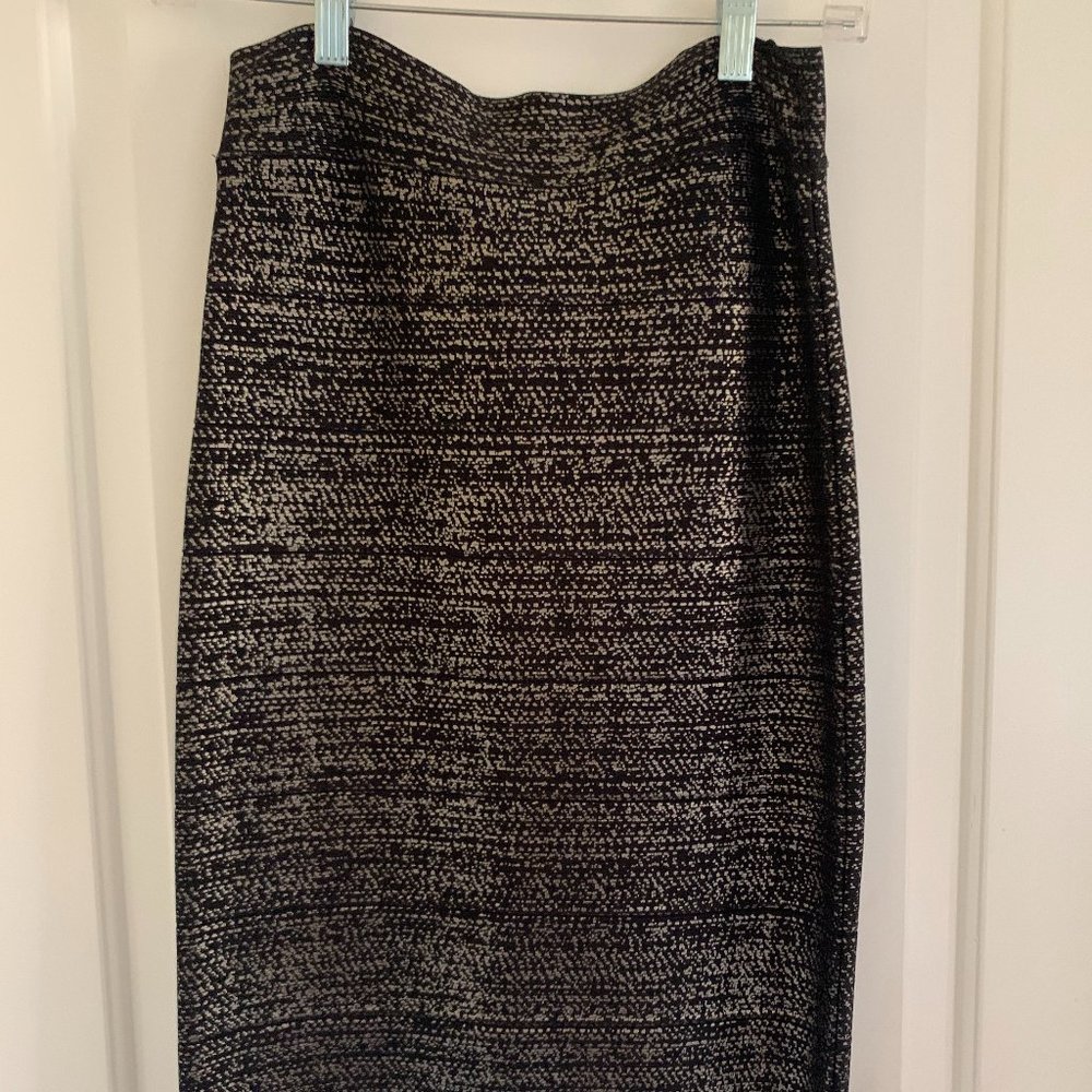 black and gold pencil skirt from bcbgmaxazria